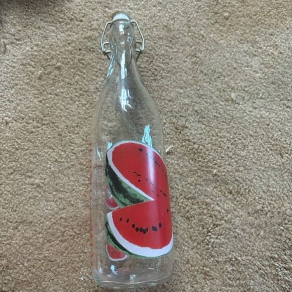 Watermelon Glass Bottle With Hinged Stopper